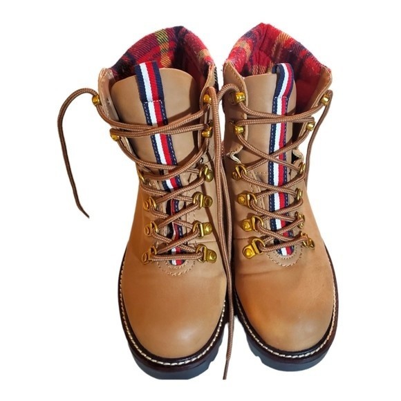 Tommy Hilfiger Twlariti Hiking Combat Boot, Size 6, Brown - Picture 1 of 11